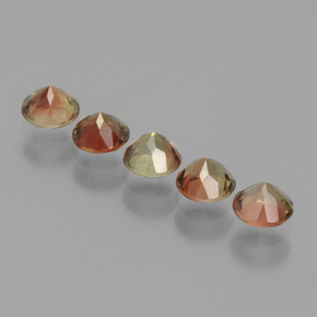 1,34 ct natürliche mehrfarbiger Andalusit-Edelsteine, Rundschliff, VS