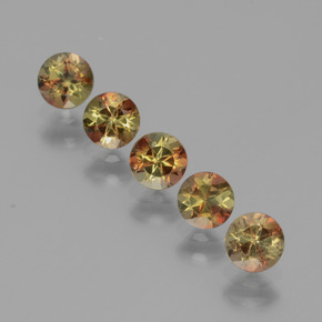 1.58 ct natürliche Mehrfarbig Andalusit-Edelsteine, Rund Schliff, VS