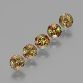 1.58 ct natürliche Mehrfarbig Andalusit-Edelsteine, Rund Schliff, VS