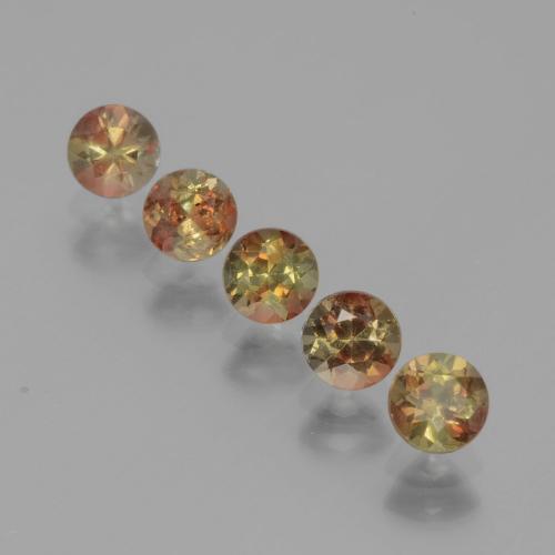 1,60 ct natürliche mehrfarbiger Andalusit-Edelsteine, Rundschliff, VS