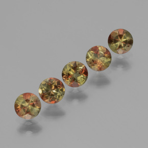 1.37 ct natürliche Mehrfarbig Andalusit-Edelsteine, Rund Schliff, VS