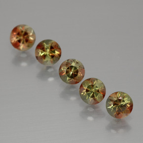 1,43 ct natürliche mehrfarbiger Andalusit-Edelsteine, Rundschliff, VS