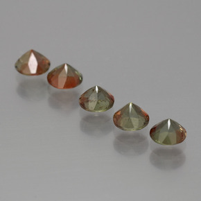 1,43 ct natürliche mehrfarbiger Andalusit-Edelsteine, Rundschliff, VS