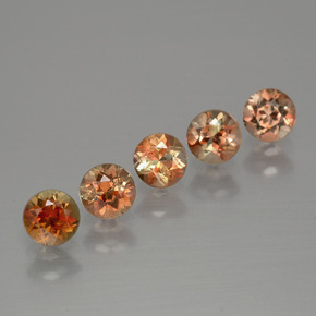 1,49 ct natürliche mehrfarbiger Andalusit-Edelsteine, Rundschliff, VS