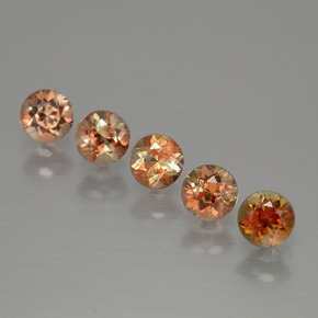 1,49 ct natürliche mehrfarbiger Andalusit-Edelsteine, Rundschliff, VS