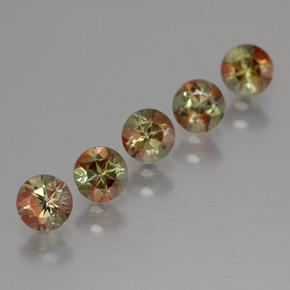  ct natürliche Mehrfarbig Andalusit-Edelsteine, Rund Schliff, VVS-VS