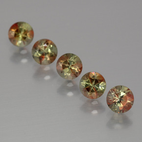 ct natürliche Mehrfarbig Andalusit-Edelsteine, Rund Schliff, VVS-VS
