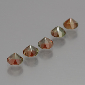  ct natürliche Mehrfarbig Andalusit-Edelsteine, Rund Schliff, VVS-VS