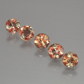  ct natürliche orangig-braun Andalusit-Edelsteine, Rund Schliff, VS