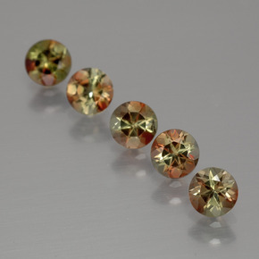 1,47 ct natürliche mehrfarbiger Andalusit-Edelsteine, Rundschliff, VS