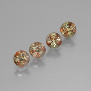 1,24 ct natürliche mehrfarbiger Andalusit-Edelsteine, Rundschliff, VS