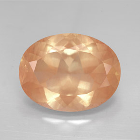 7,92 ctw natürlicher orangefarbener Andesin-Labradorit, Oval Schliff, VVS-VS