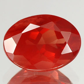 0,93 ctw natürlicher roter Andesin-Labradorit, Oval Schliff, VVS
