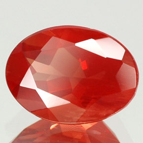 0,93 ctw natürlicher roter Andesin-Labradorit, Oval Schliff, VVS