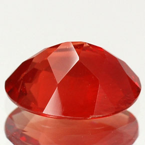 0,93 ctw natürlicher roter Andesin-Labradorit, Oval Schliff, VVS