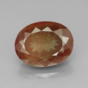 5,92 ctw natürlicher roter Andesin-Labradorit, Oval Schliff, VVS