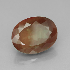 5,92 ctw natürlicher roter Andesin-Labradorit, Oval Schliff, VVS