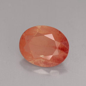 2,91 ctw natürlicher orangefarbener Andesin-Labradorit, Oval Schliff, VVS