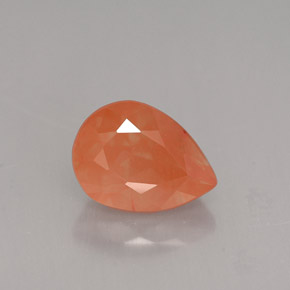 1,98 ctw natürlicher orangefarbener Andesin-Labradorit, Birnenform, VVS