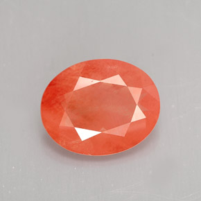 2,47 ctw natürlicher roter Andesin-Labradorit, Oval Schliff, VVS