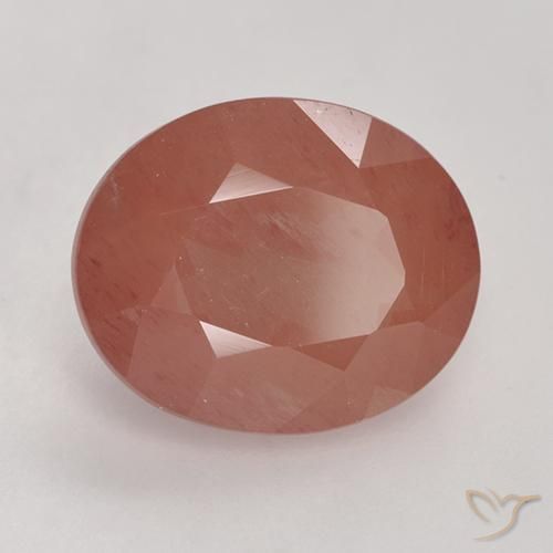 3.16ct Natürlicher Mittelrot Andesin-Labradorit, Oval, Lichtdurchlässig
