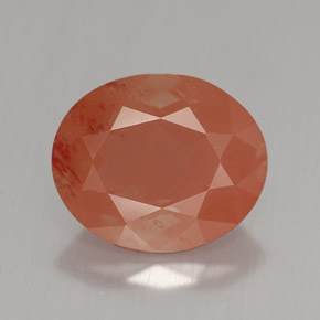3,16 ctw natürlicher orangefarbener Andesin-Labradorit, Oval Schliff, VVS