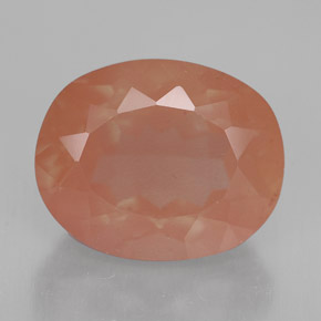 3,76 ctw natürlicher orangefarbener Andesin-Labradorit, Oval Schliff, VVS