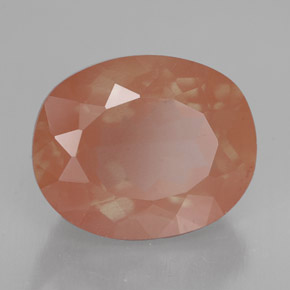 3,76 ctw natürlicher orangefarbener Andesin-Labradorit, Oval Schliff, VVS