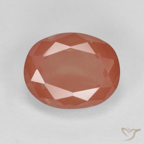 2.94ct Natürlicher Mittelrot Andesin-Labradorit, Oval, Lichtdurchlässig