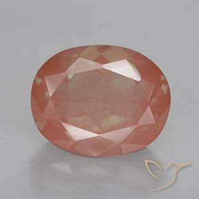 2.48ct Natürlicher Mittelrosa Andesin-Labradorit, Oval, Transparent