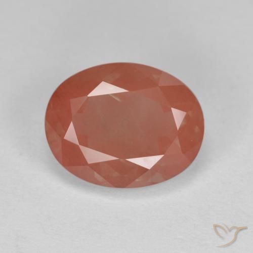 2.21ct Natürlicher Blush Rot Andesin-Labradorit, Oval, Lichtdurchlässig