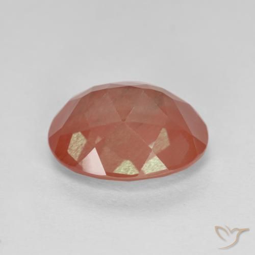 9,17 ctw natürlicher Blush Rot Andesin-Labradorit, Oval, Lichtdurchlässig