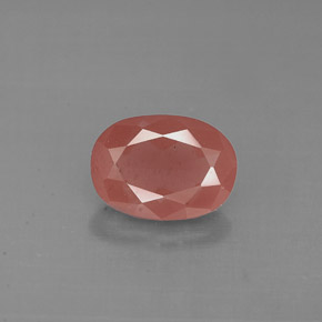 0,85 ctw natürlicher roter Andesin-Labradorit, Oval Schliff, VS