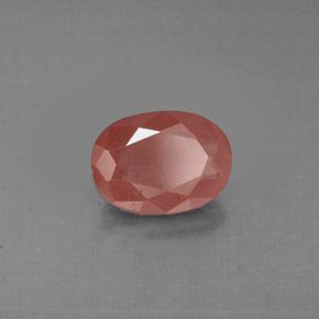 0,85 ctw natürlicher roter Andesin-Labradorit, Oval Schliff, VS