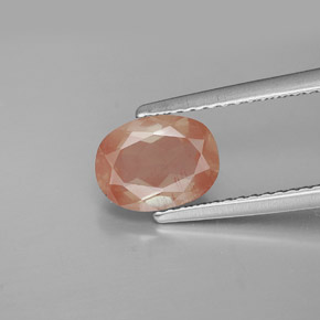1,39 ctw natürlicher roter Andesin-Labradorit, Oval Schliff, VS