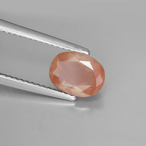1,39 ctw natürlicher roter Andesin-Labradorit, Oval Schliff, VS