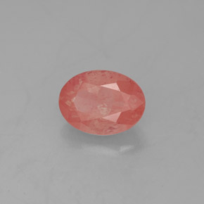 1,13 ctw natürlicher roter Andesin-Labradorit, Transparent, Transparent / Lichtdurchlässig