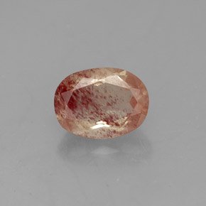 1,36 ctw natürlicher roter Andesin-Labradorit, Transparent, Transparent / Lichtdurchlässig