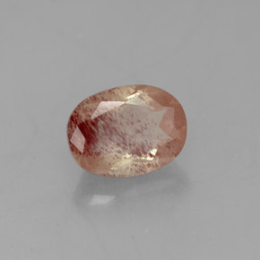 1,36 ctw natürlicher roter Andesin-Labradorit, Transparent, Transparent / Lichtdurchlässig