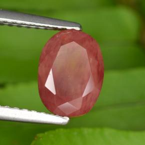 1,43 ctw natürlicher roter Andesin-Labradorit, Oval Schliff, VS