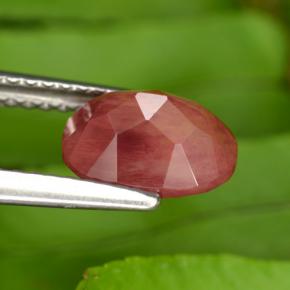 1,43 ctw natürlicher roter Andesin-Labradorit, Oval Schliff, VS