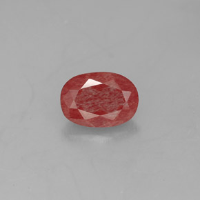 0,82 ctw natürlicher roter Andesin-Labradorit, Transparent, Transparent / Lichtdurchlässig