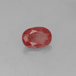 0,82 ctw natürlicher roter Andesin-Labradorit, Transparent, Transparent / Lichtdurchlässig