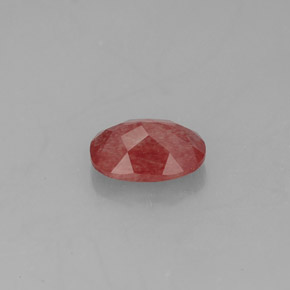 0,82 ctw natürlicher roter Andesin-Labradorit, Transparent, Transparent / Lichtdurchlässig