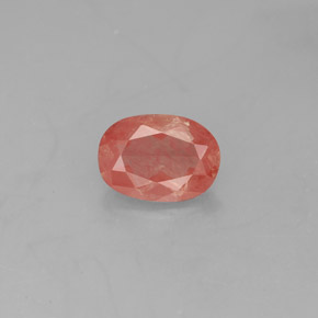 0,79 ctw natürlicher roter Andesin-Labradorit, Transparent, Transparent / Lichtdurchlässig