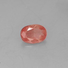 0,79 ctw natürlicher roter Andesin-Labradorit, Transparent, Transparent / Lichtdurchlässig