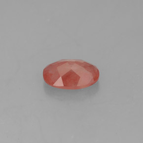 0,79 ctw natürlicher roter Andesin-Labradorit, Transparent, Transparent / Lichtdurchlässig