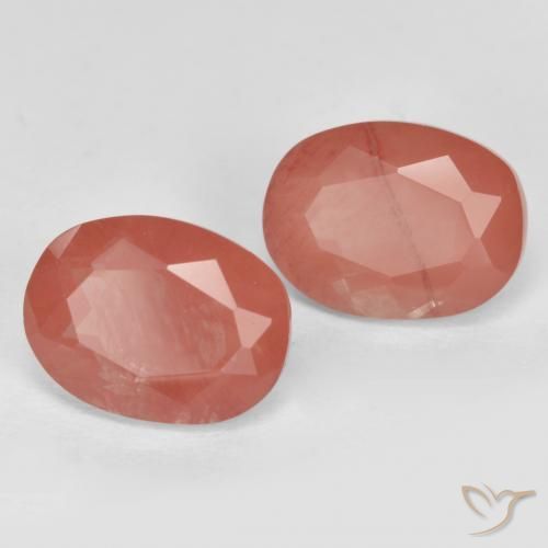 3.02 ct natürliche Mittelrot Andesin-Labradorit-Edelsteine, Oval, VS