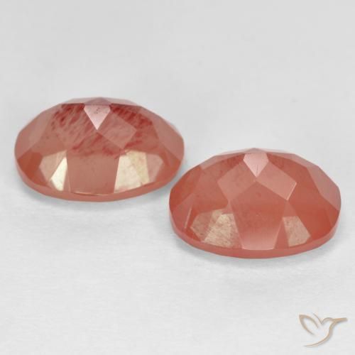 3.02 ct natürliche Mittelrot Andesin-Labradorit-Edelsteine, Oval, VS