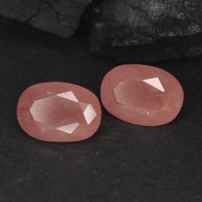 1.90 ct natürliche Blasses rötliches Orange Andesin-Labradorit-Edelsteine, Oval Schliff, VVS-VS